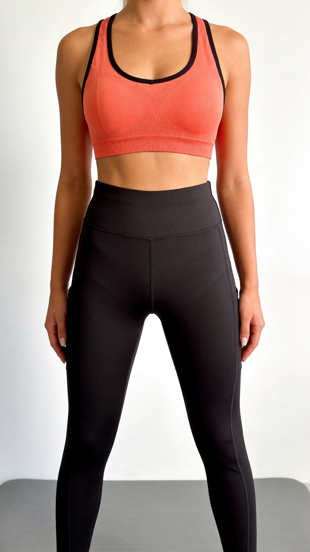 High Waist Yoga Leggings with Pockets - Black