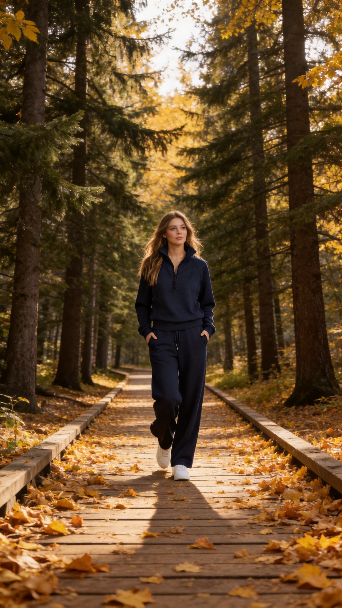 Navy Half-Zip Lounge Set
