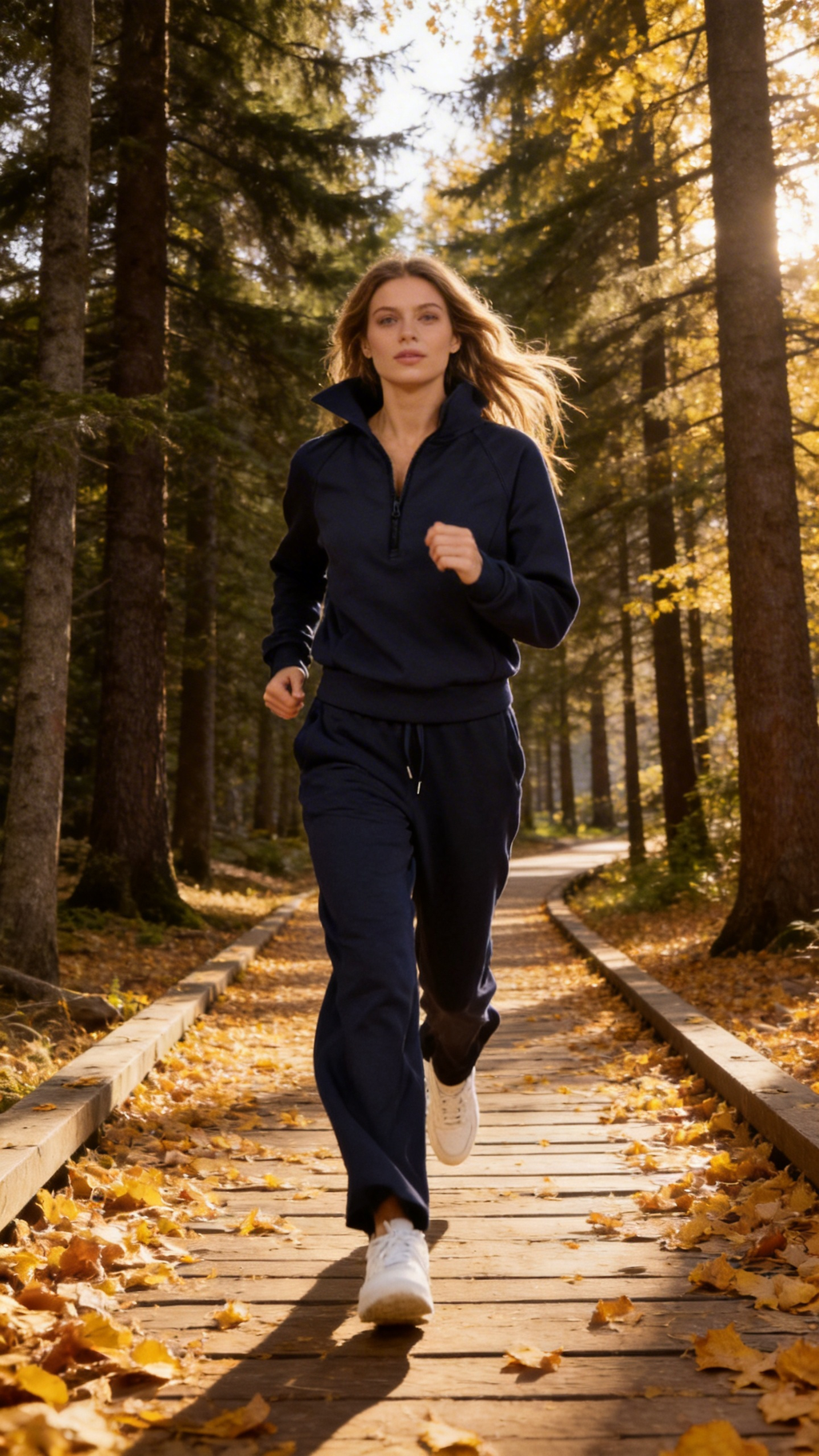 Navy Half-Zip Lounge Set