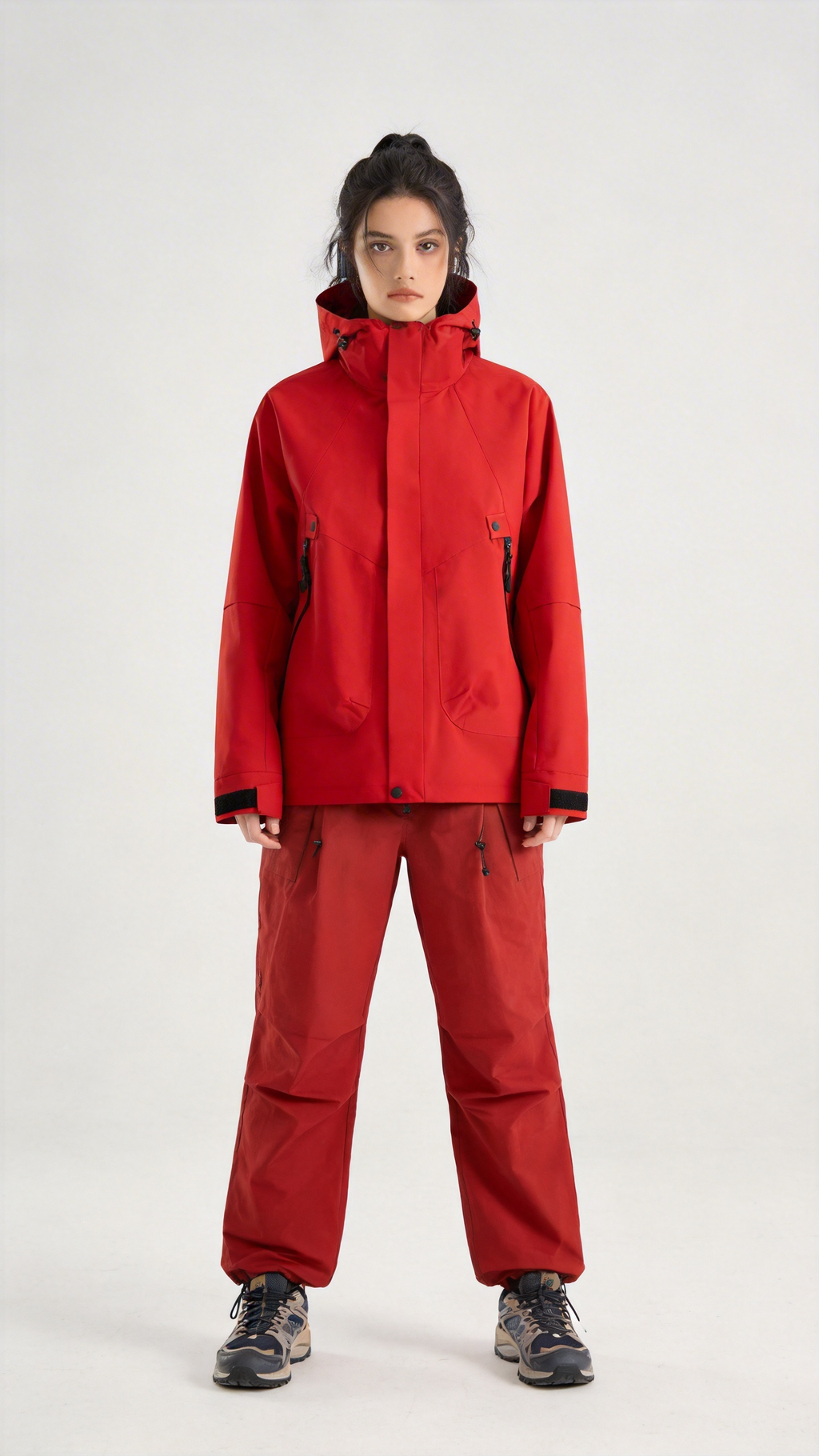 Orange Red Windbreaker Jacket