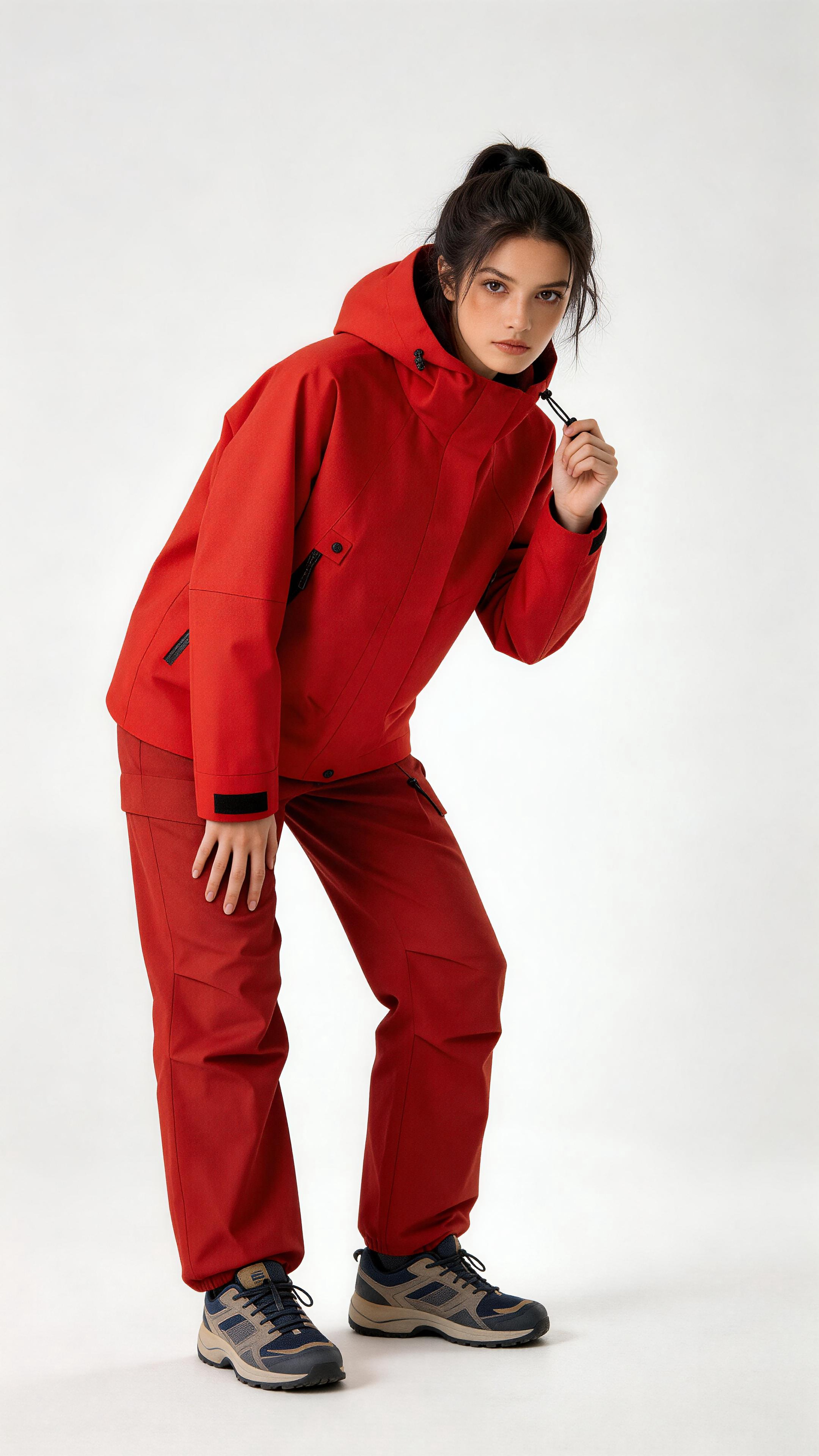 Orange Red Windbreaker Jacket