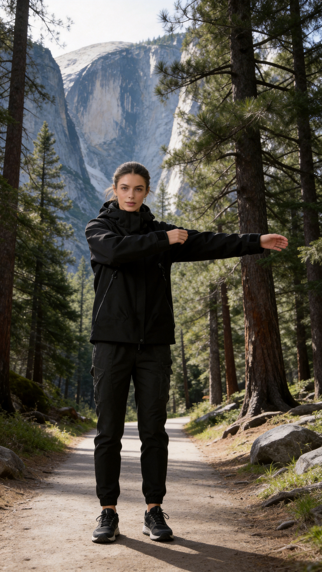 Black Windbreaker Jacket