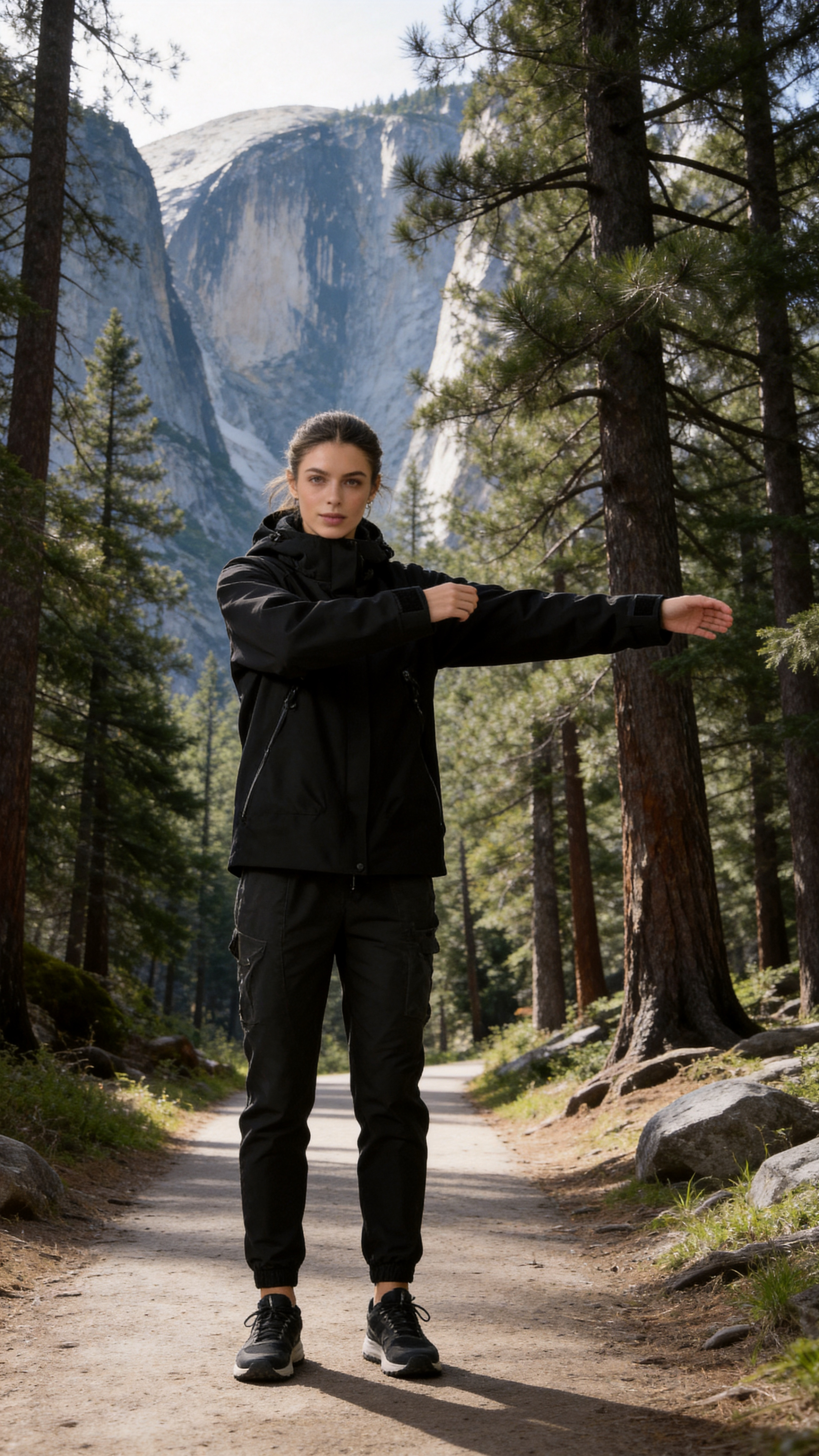 Black Windbreaker Jacket