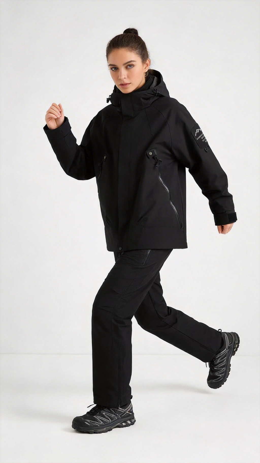 Black Windbreaker Jacket