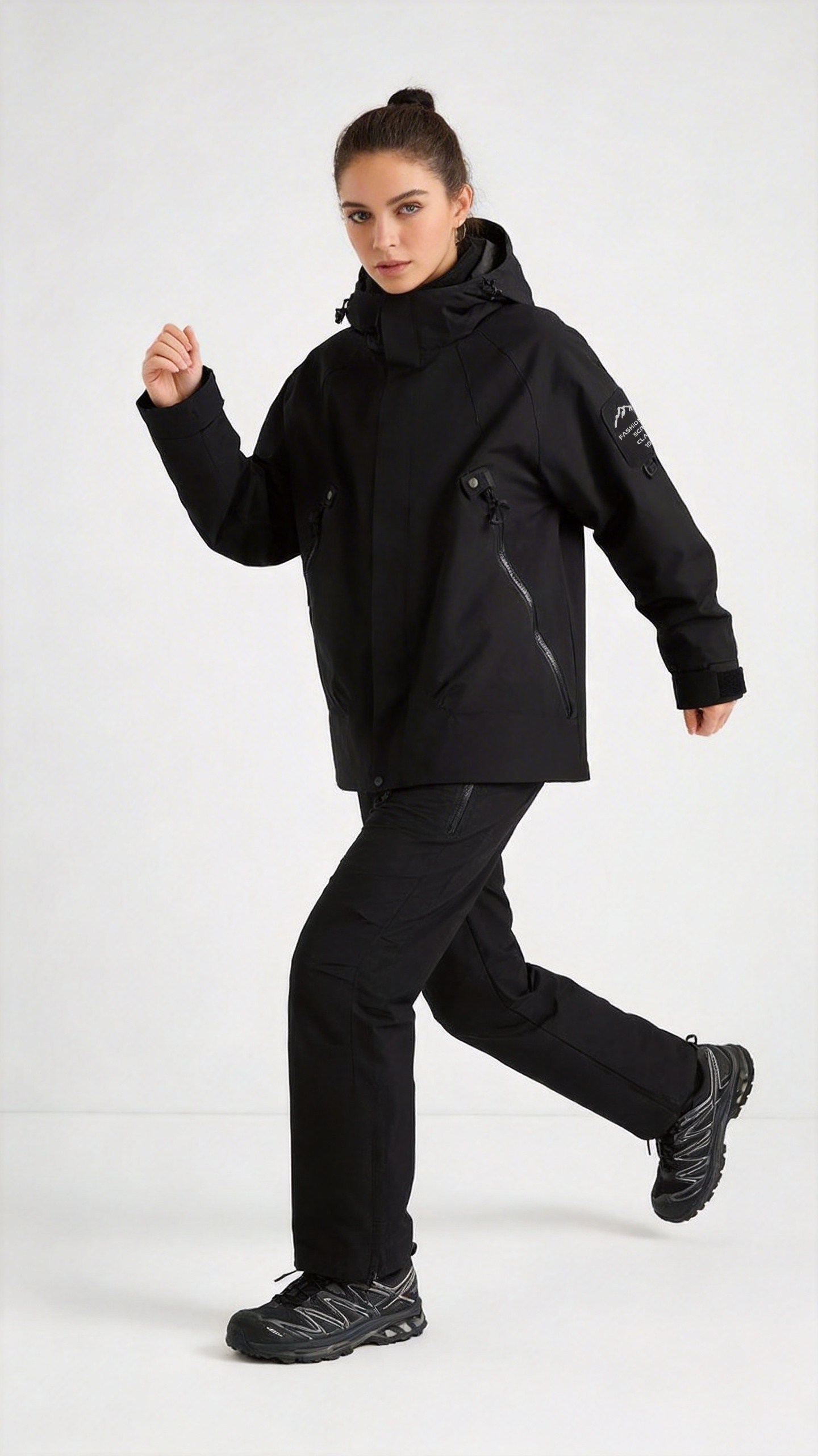 Black Windbreaker Jacket