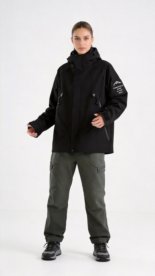 Black Windbreaker Jacket