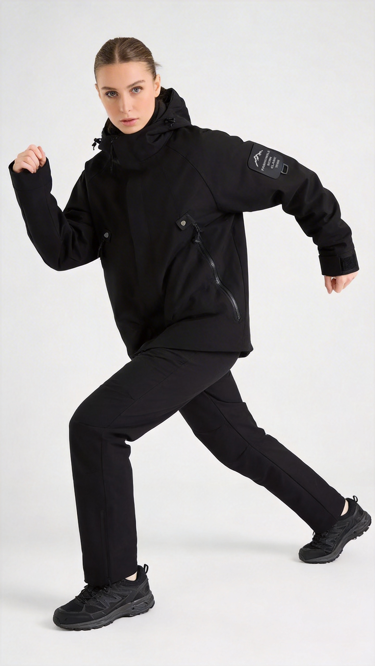 Black Windbreaker Jacket