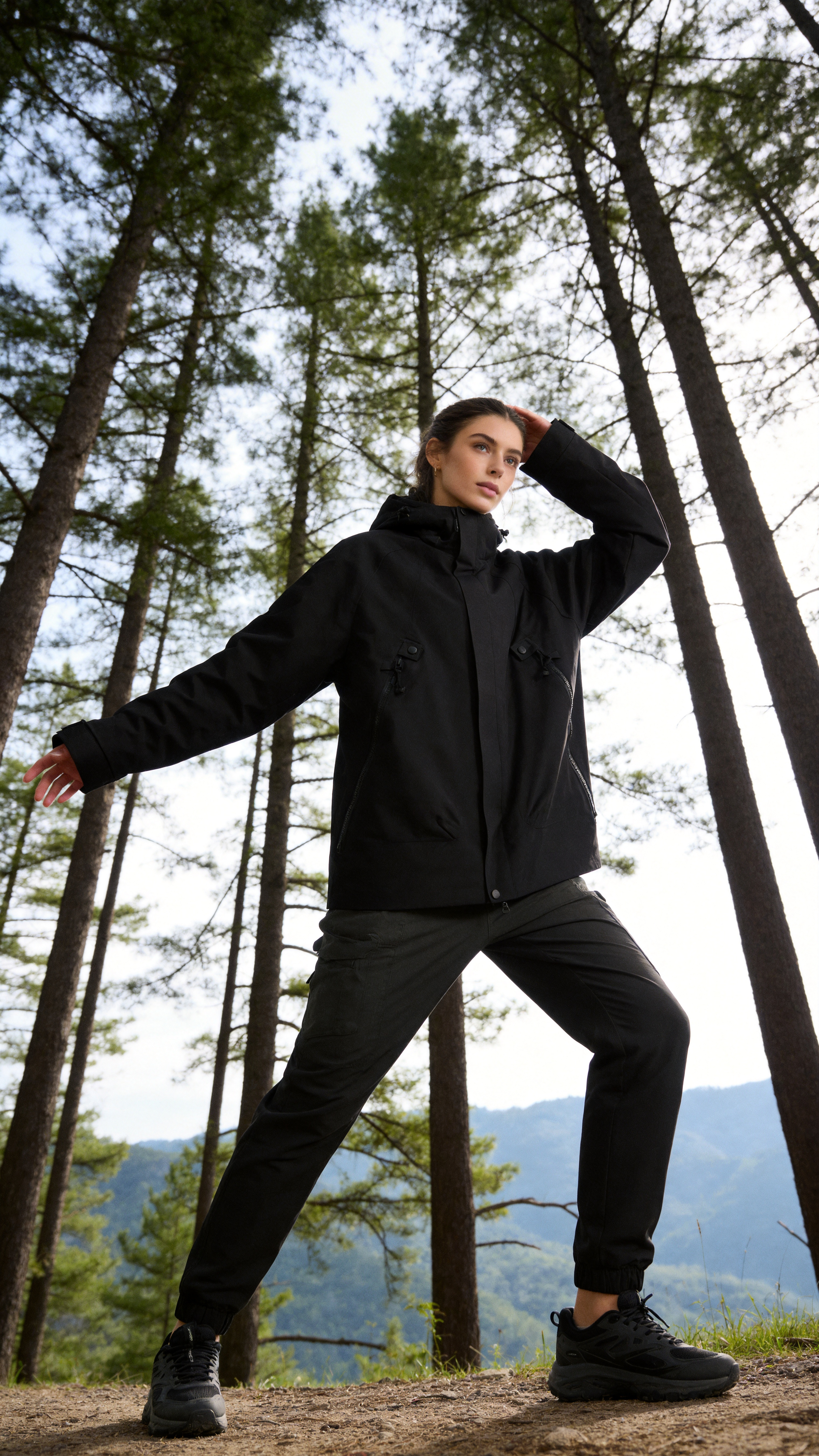 Black Windbreaker Jacket
