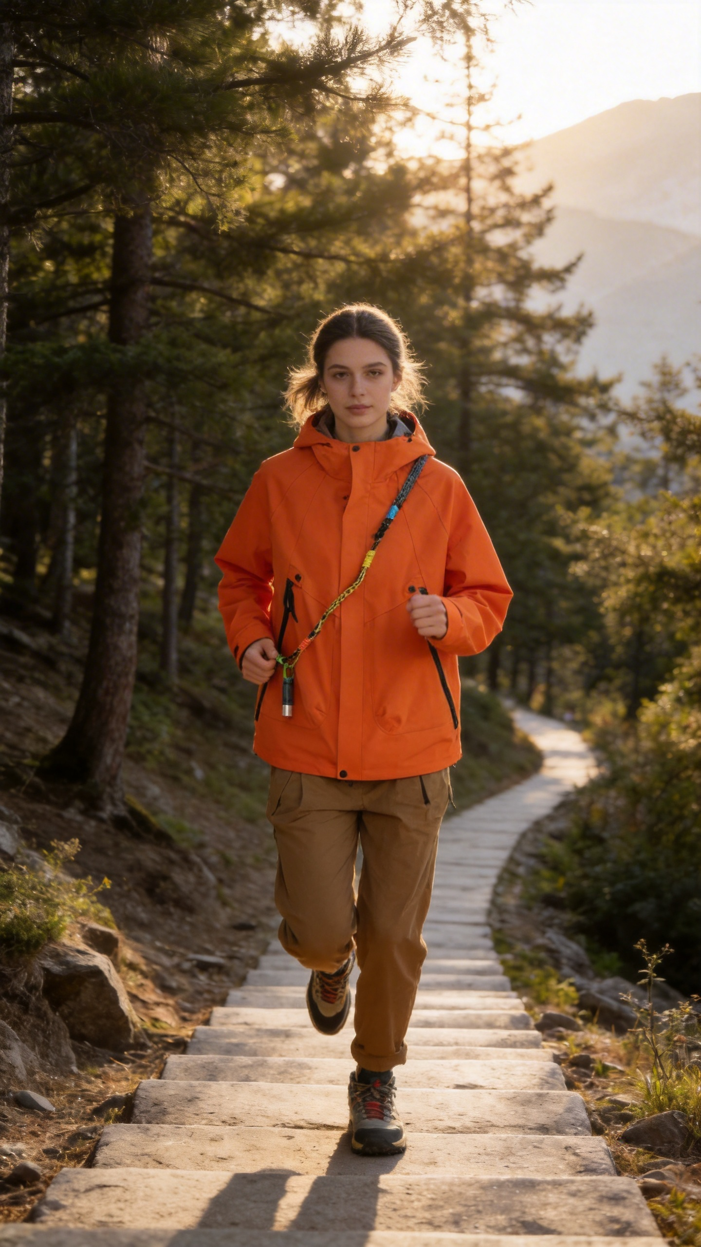 Orange Windbreaker Jacket
