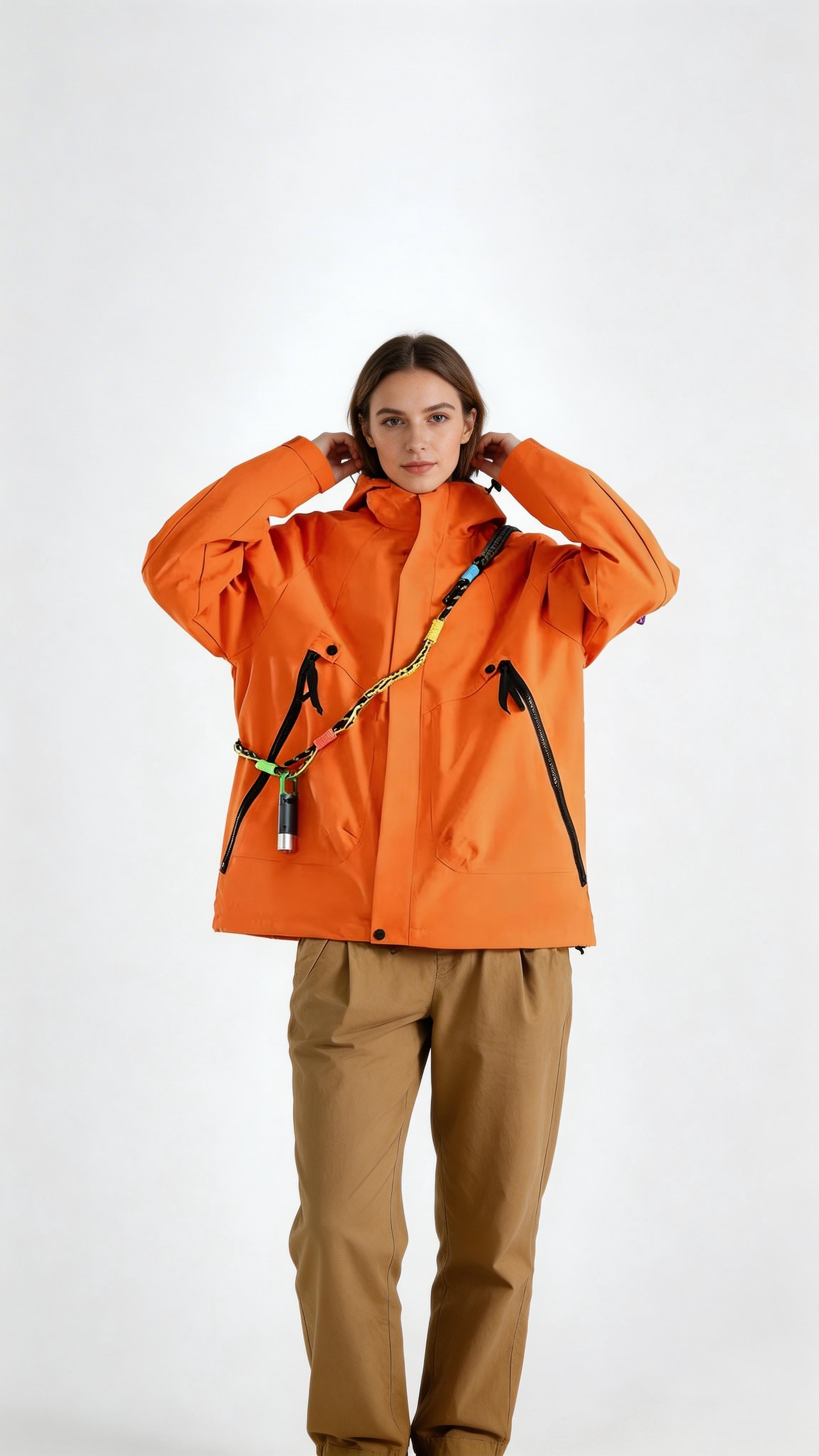 Orange Windbreaker Jacket