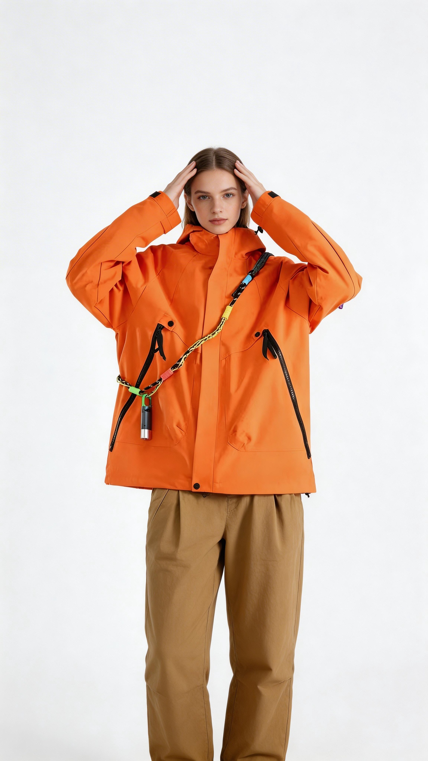 Orange Windbreaker Jacket