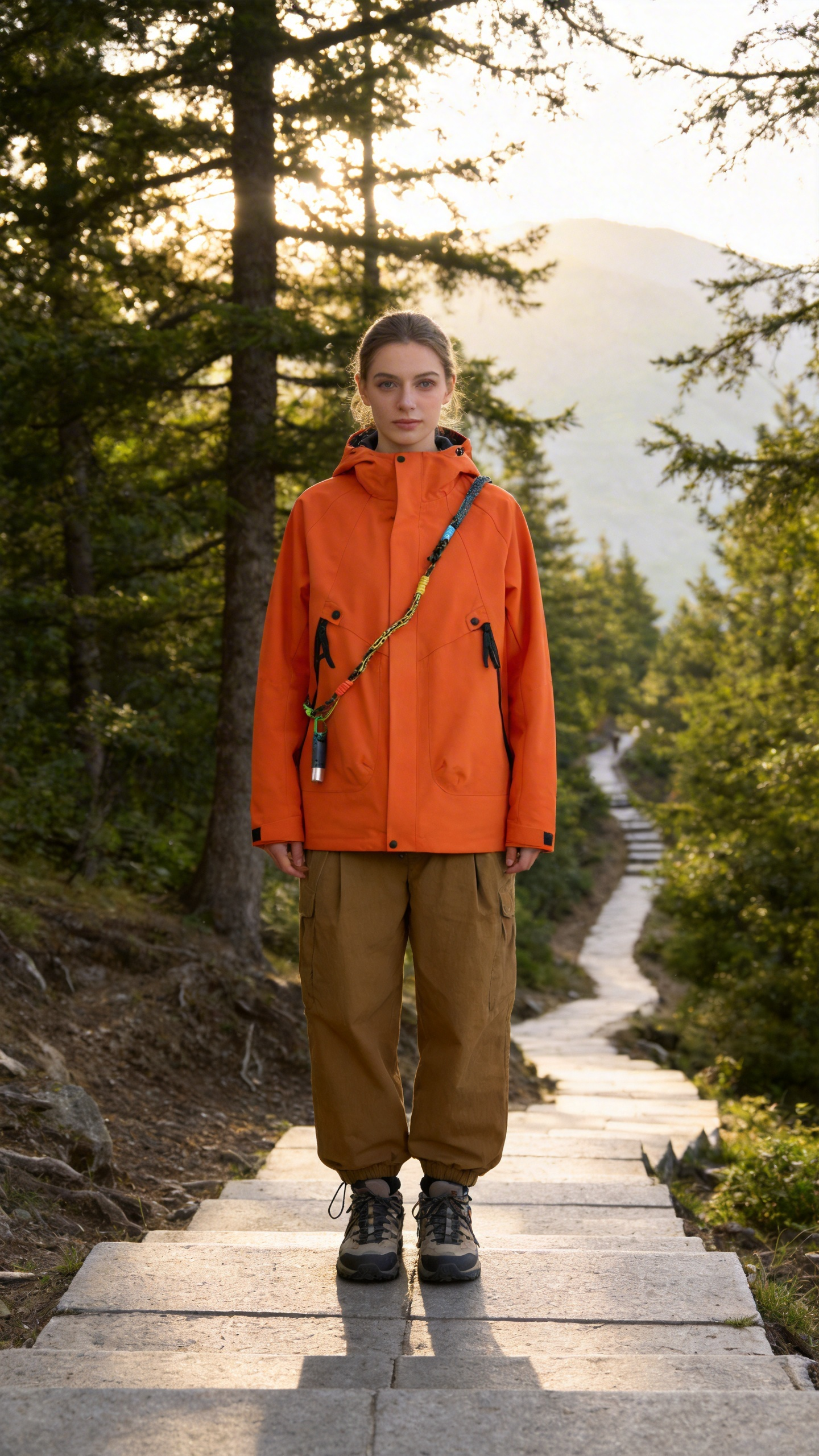 Orange Windbreaker Jacket