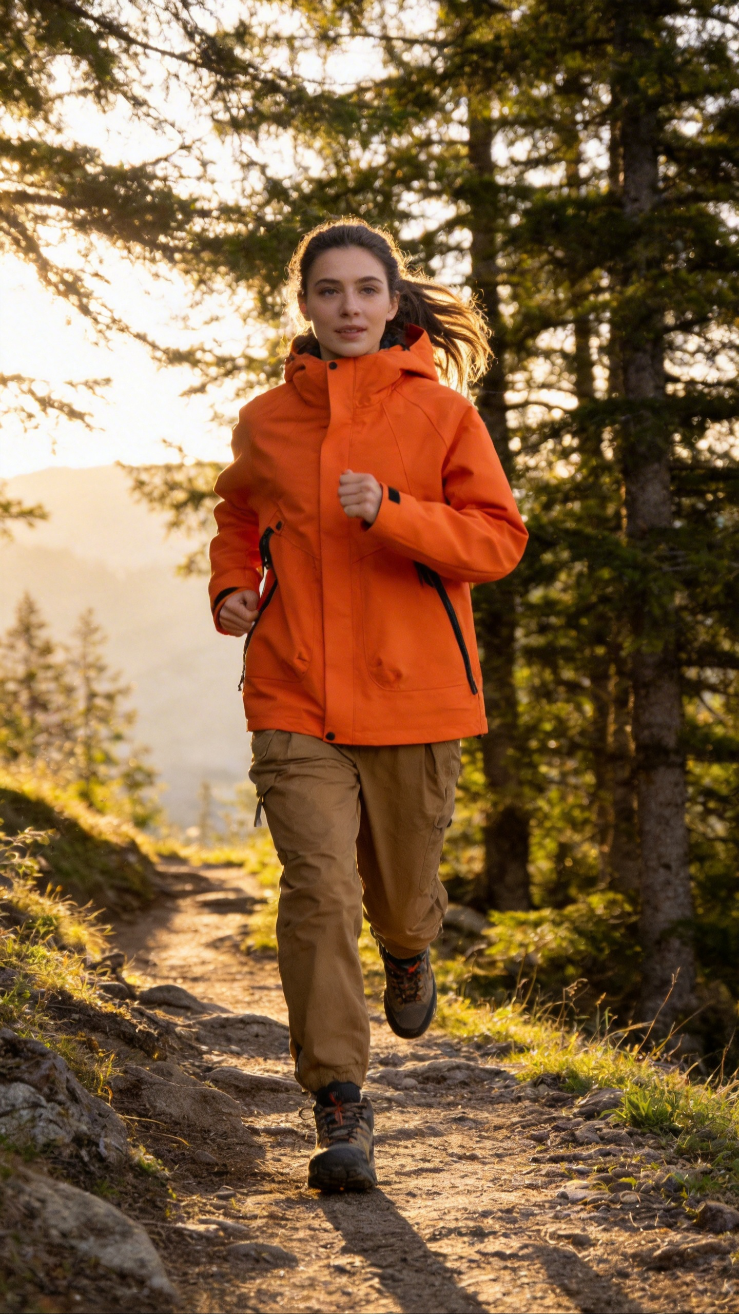 Orange Windbreaker Jacket