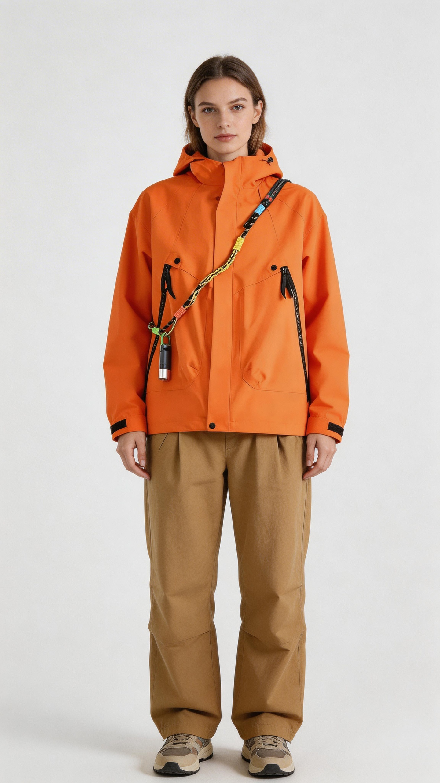 Orange Windbreaker Jacket