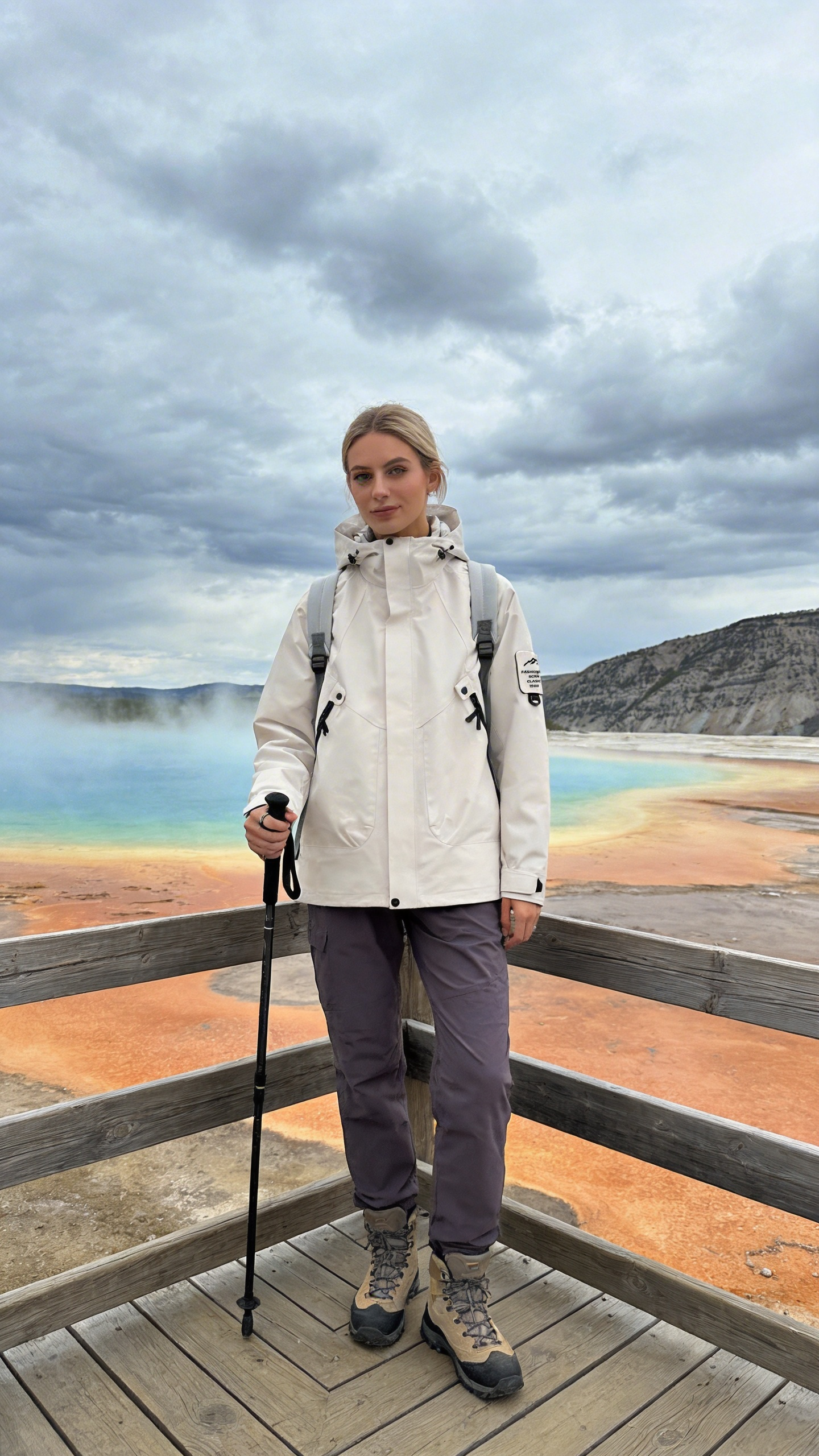 Ivory Windbreaker Jacket