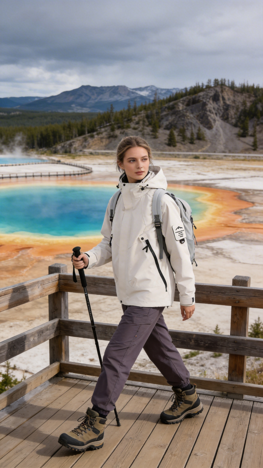 Ivory Windbreaker Jacket