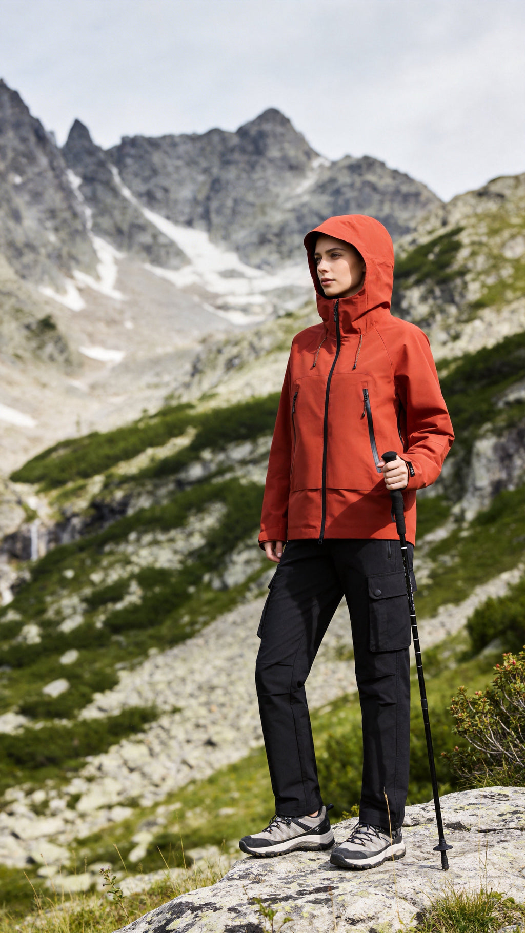 Rust Orange Windbreaker Jacket