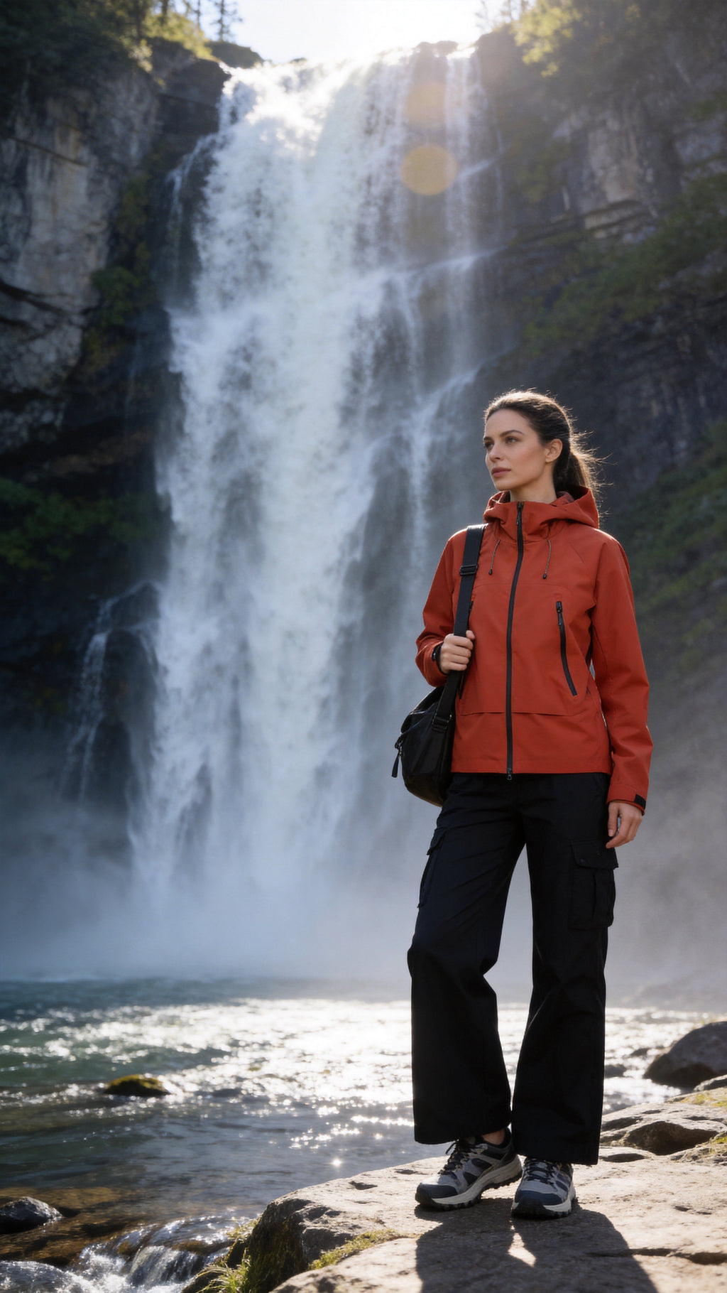 Rust Orange Windbreaker Jacket