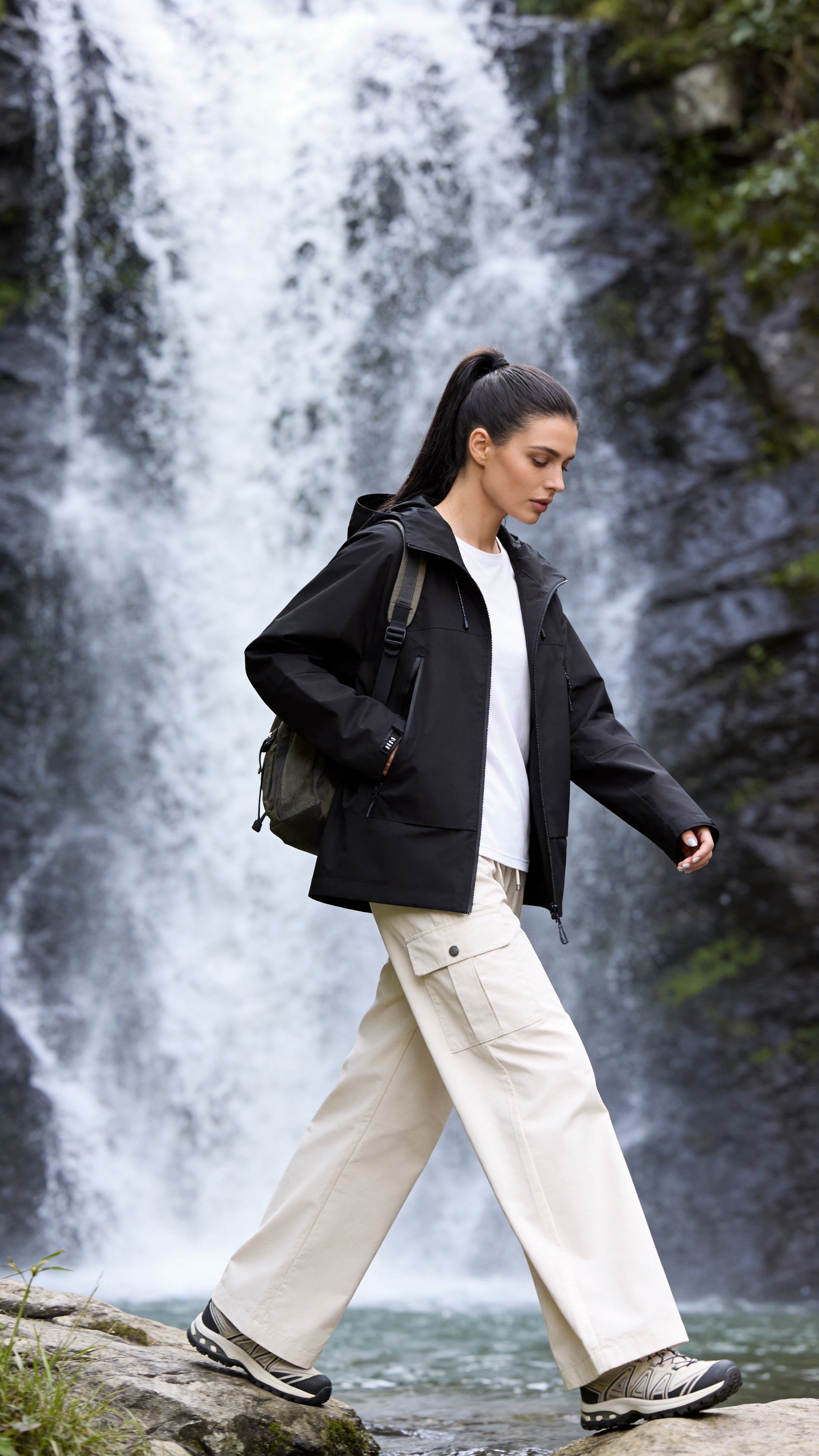 Black Windbreaker Jacket