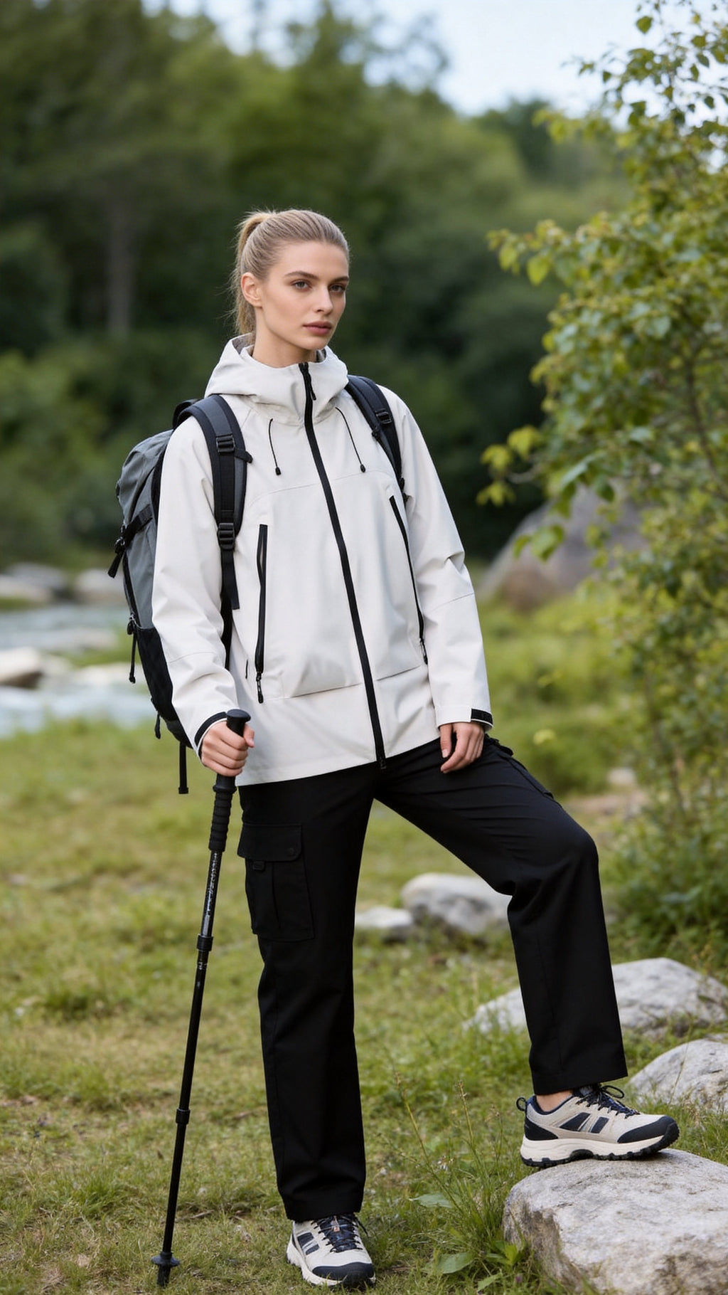 Ivory Windbreaker Jacket